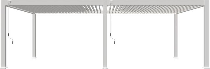 Produktbild Weide Pergola Deluxe Plus 4x8m mit Lamellendach Weiss (400 cm, 800 cm)