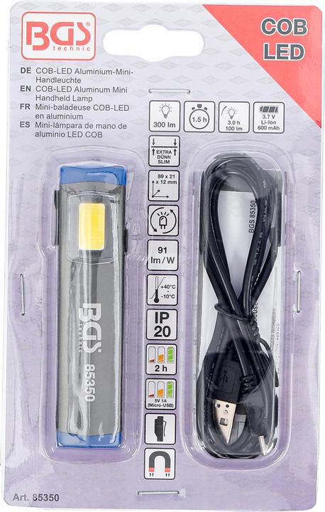 Produktbild BGS COB-LED Aluminium-Mini-Handleuchte (300 lm)