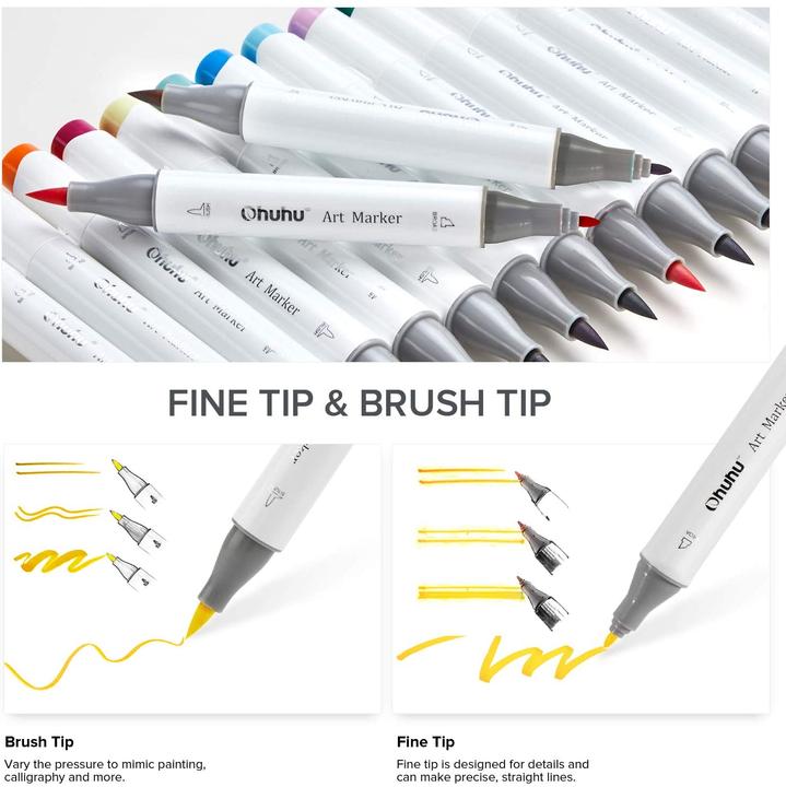 Produktbild Ohuhu Honolulu B Kunstmarker (Mehrfarbig, 48 x)