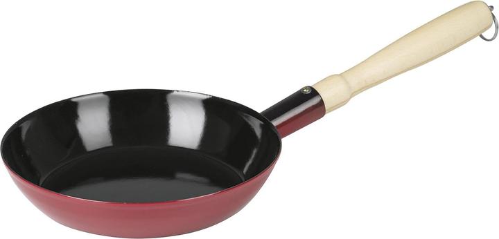 Riess Padella di legno (20 cm, Padella per friggere, Acciaio inossidabile)
