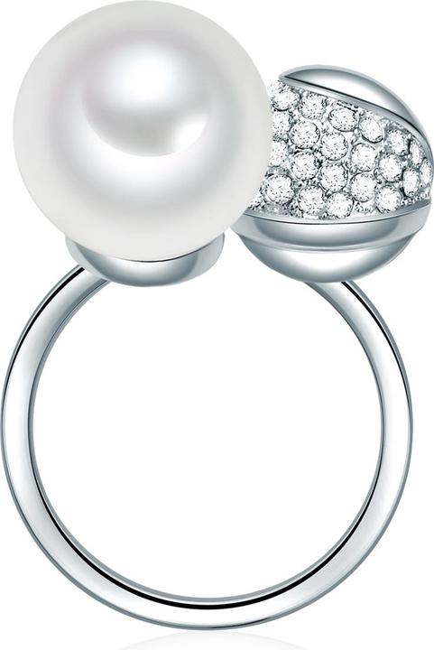 Produktbild Lulu & Jane Damen Messing Glas Muschelkernperle silber - 29297 (56)