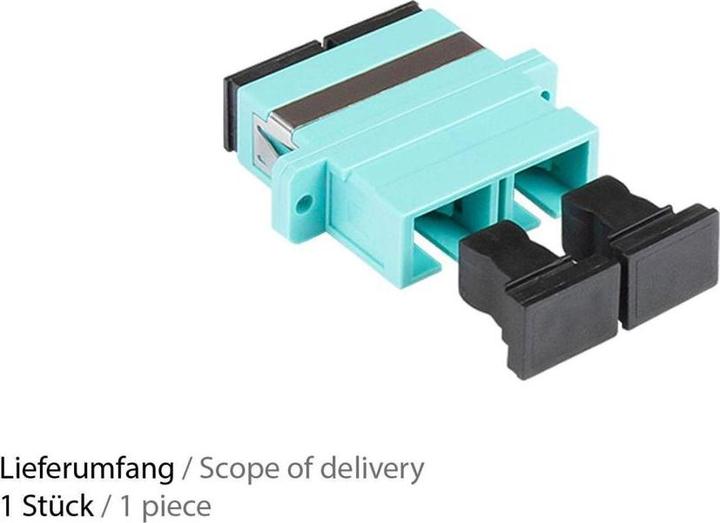 Produktbild Varia SO-37907 - LWL Duplex Kupplung, SC (UPC) an SC (UPC), OM3, Multimode, Kunststoffgehuse