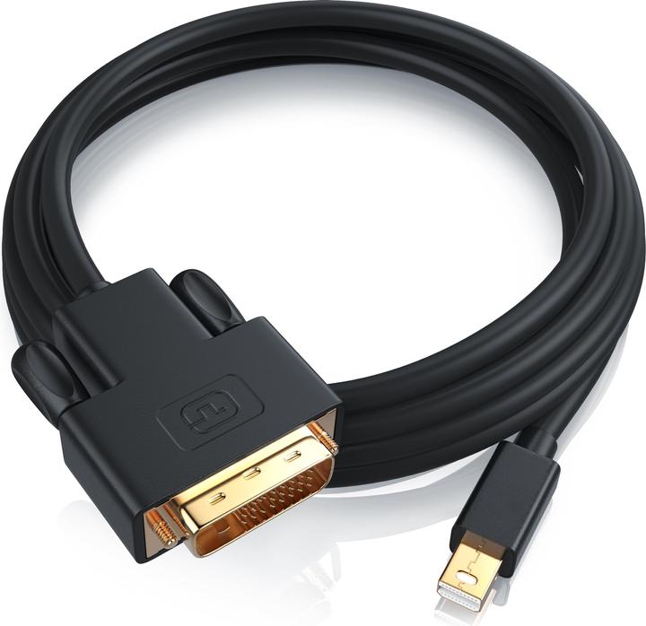 Actual product image CSL Mini DisplayPort to DVI Video Cable, miniDP Monitor Adapter Cable, for Apple, PC's & Notebooks (1 m, DisplayPort, DVI)