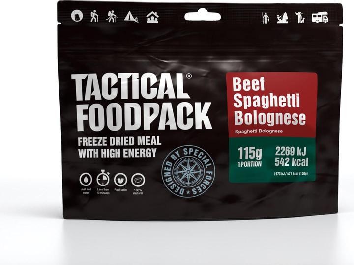 Actual product image Tactical Foodpack Beef Spaghetti Bolognese (115 g)