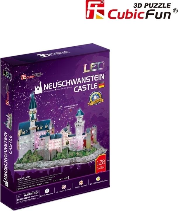 Immagine prodotto Cubicfun Puzzle 3D del Castello di Neuschwanstein (128 pezzi)