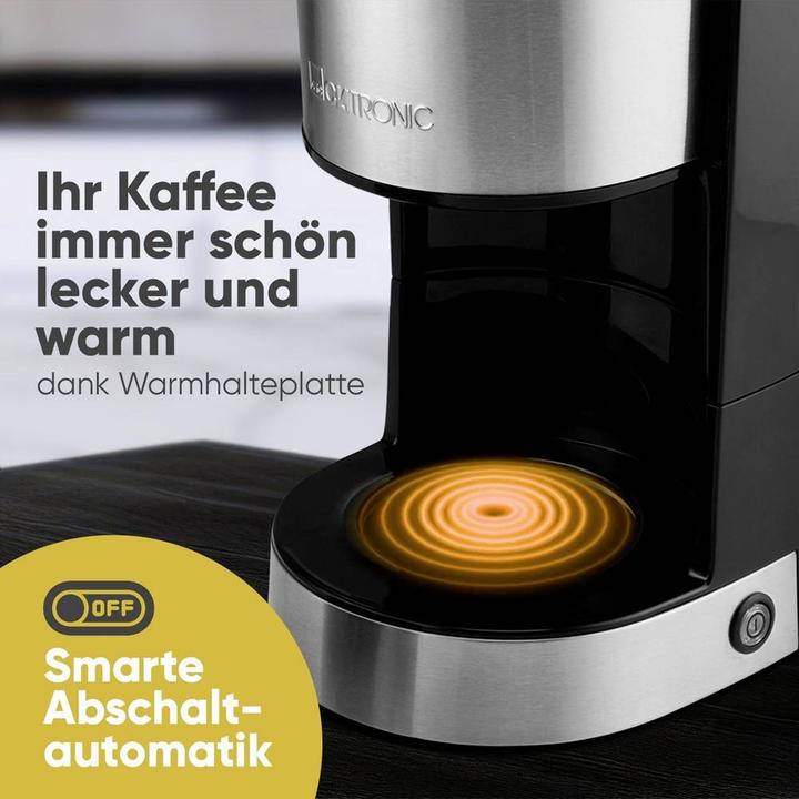 Produktbild Clatronic KA 3808 Kaffeemaschine Edelstahl Fassungsvermögen Tassen=12 Warmhalte (EU-Stecker)