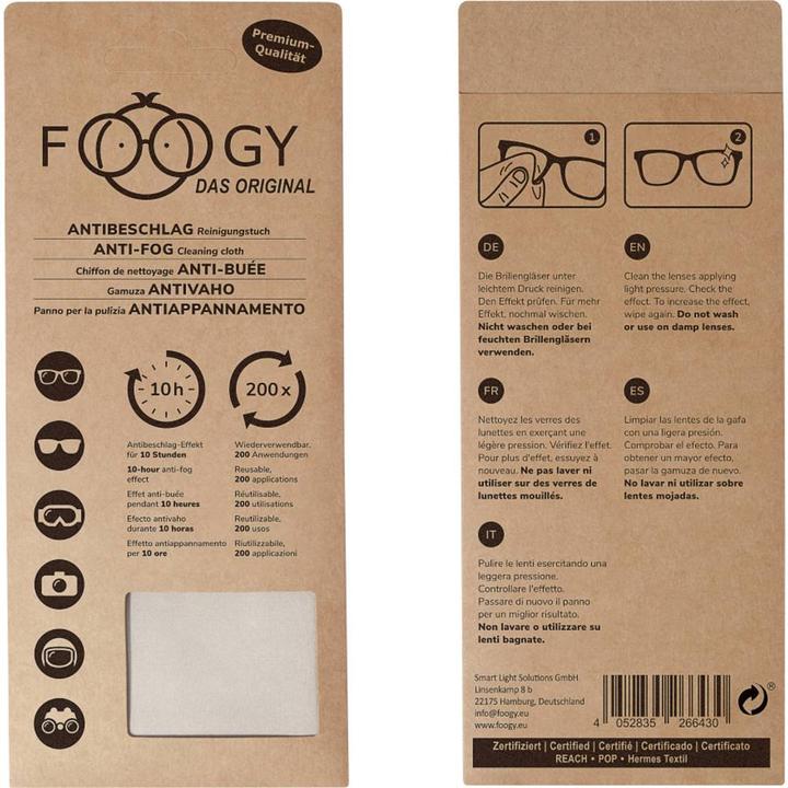Foogy Anti-condens en reinigingsdoekje