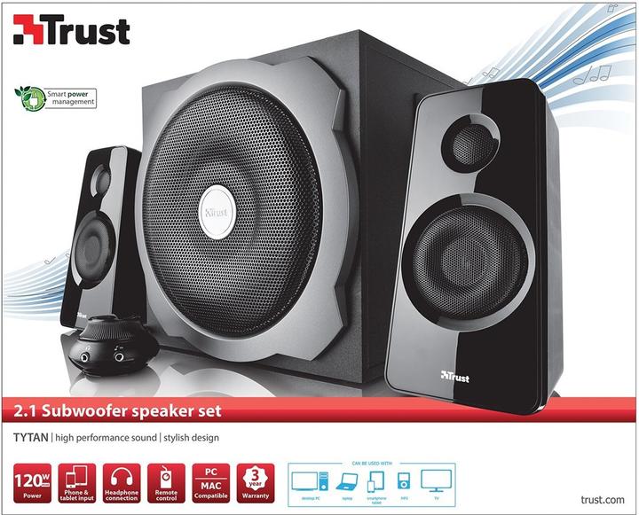 Actual product image Trust Speaker||P.M.P.O. 120 Watt|Black|19019