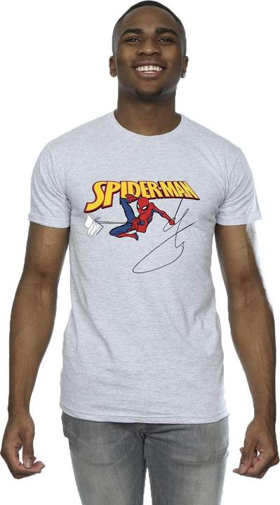 Actual product image Mens Spider-Man With A Book T-Shirt (4XL)