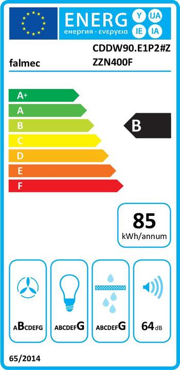 Energie-Label Falmec DOWNDRAFT 90 N (Tischlüfter)