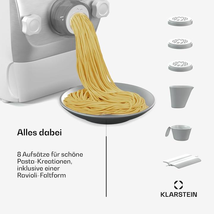 Image du produit Klarstein Elektrische Pastamaschine mit 7 Aufsätzen
