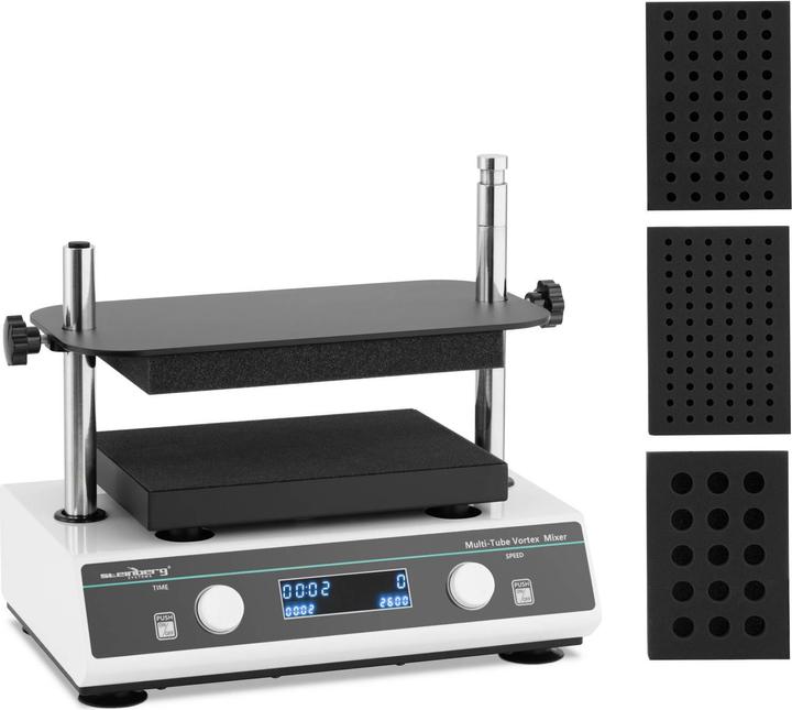 Produktbild Steinberg Systems Multi Vortex Mixer 500 - 3000 U/min Timer 24 h LCD Vortex Schüttler 3 Gestelle