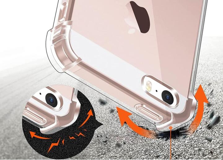 Actual product image Screenguard Apple iPhone 5/5S/SE Case Crystal Soft Airbag Bumper (Apple iPhone 5)