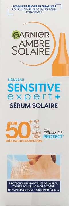 Image du produit Garnier Ambre Solaire Sensitive Advanced expert+ (Crème solaire visage, SPF 50, 125 ml, 161 g)