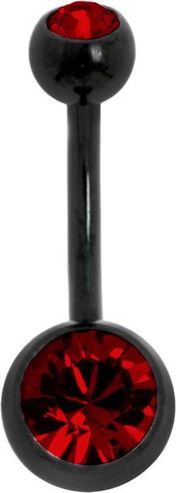 Image du produit Bijouteria Piercing nombril (Cristallin, Revêtement PVD (noir), Titane)