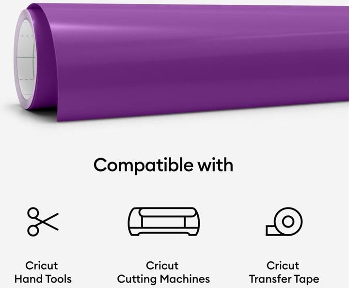 Actual product image Cricut Vinyl Film Heat Activated 30 x 60 cm, Purple/Turquoise (1 x)