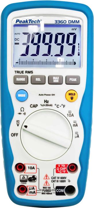 Actual product image Peaktech P 3360 True RMS digital multimeter (CAT III 1000V, CAT IV 600V)