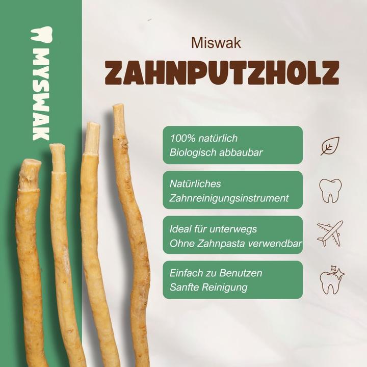 Actual product image Miswak Toothbrush wood (6 x)