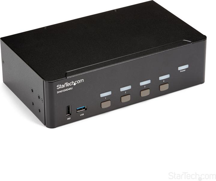 Produktbild StarTech KVM Switch HDMI 4 Port - 4K 30 Hz - KVM Extender für HDMI - KVM HDMI Umschalter