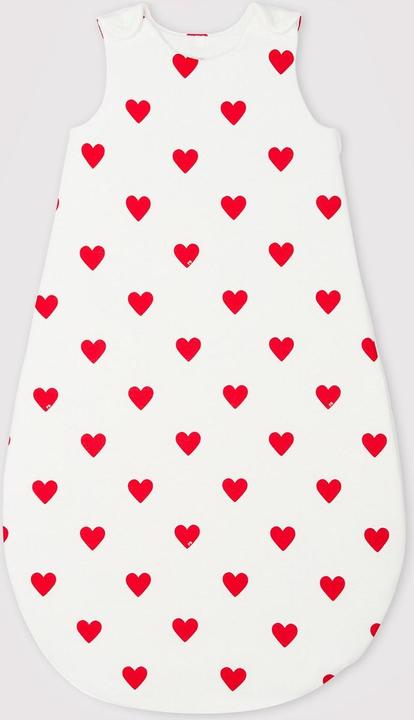 Produktbild Petit Bateau Cotton Baby Trappel Bag With Heart Print Tog 2 Girls Baby Schlafsack - Rot - Grösse 80