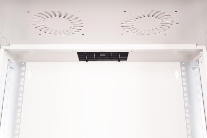 Actual product image Digitus 19" 12U wall-mounted housing, SOHO PRO perforated door, 595 x 540 x 400 mm, grey (12 RU, 19 inch rack)