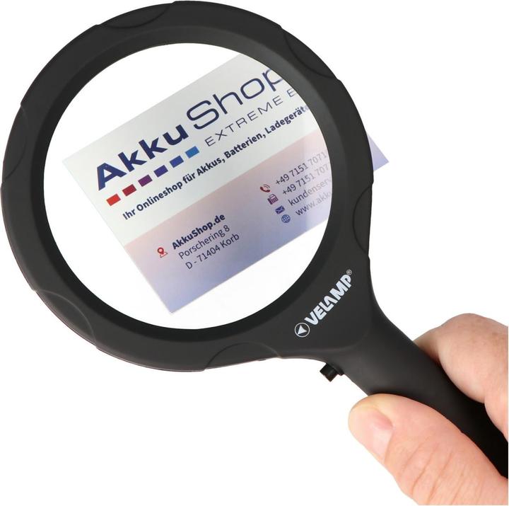 Actual product image Velamp Magnifier with LED lighting and 3x magnification, batteries included