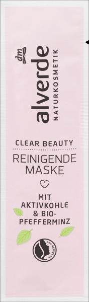 Produktbild dm alverde Clear Beauty Reinigungsmaske mit Aktivkohle (10 ml)