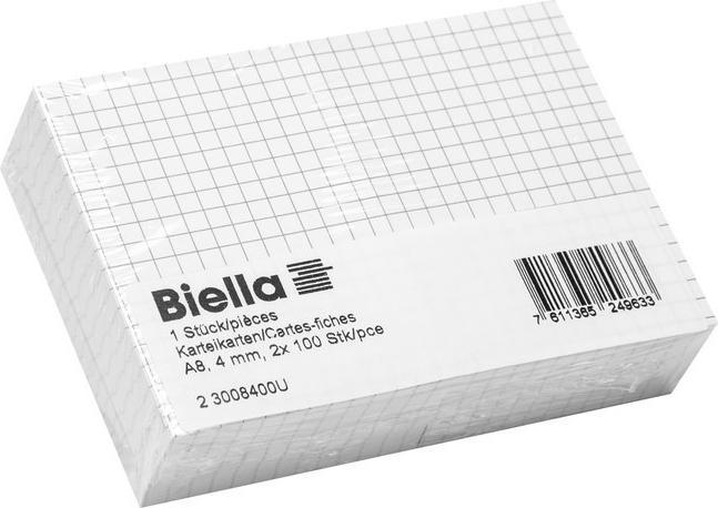 Image du produit Biella Fiches quadrillées A8 (A8, 200 g/m², 200 x)