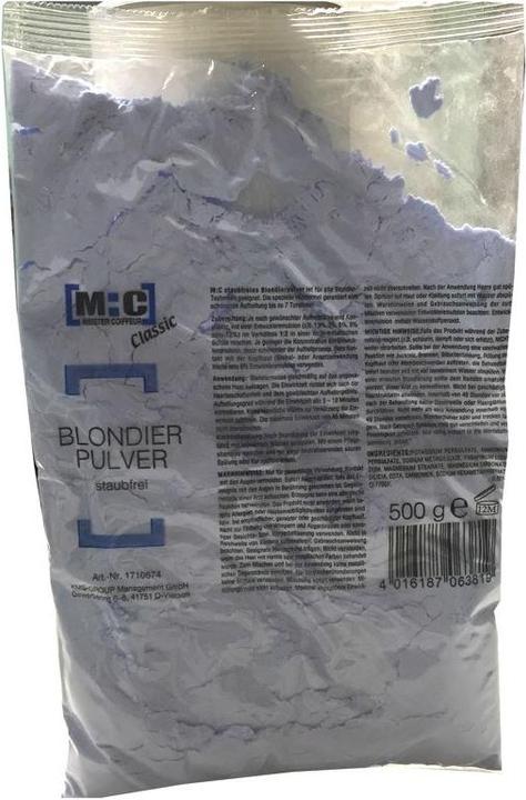 Image du produit Meister Coiffeur Poudre à blondir M:C Classic sans poussière, bleu 500g (500)