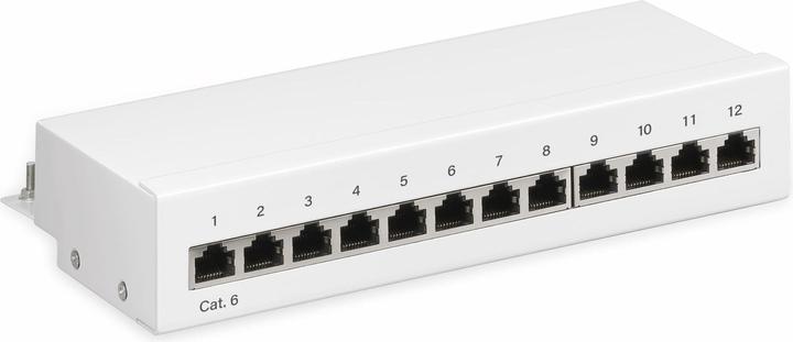 Immagine prodotto Goobay CAT 6 Mini/Desktop Patch Panel, 12 porte, bianco