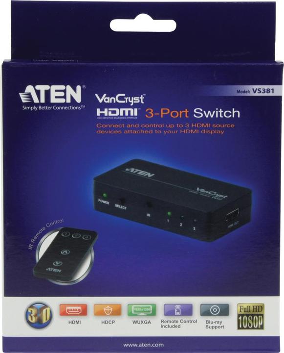 Actual product image Aten VS381 3 Port HDMI Switch