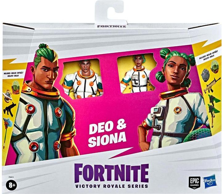 Actual product image Fortnite Hasbro Victory Royale Series Deo and Siona Battle Royale Pack, 15 cm tall figures to
