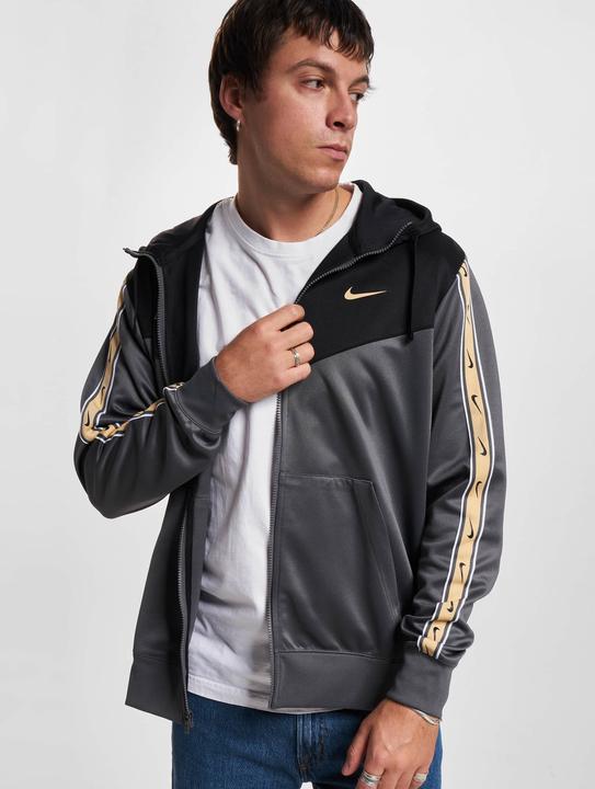 Nike M Nsw Repeat Sw Pk Fz Hoody,Ir Iron Grey/Black/Sesame M (M)