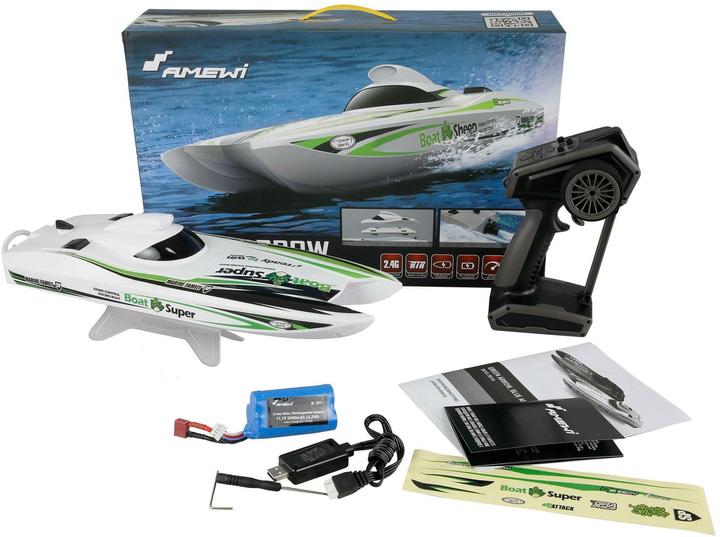 Produktbild Amewi Katamaran Jetboot Green Arrow Brushless 400 mm RTR