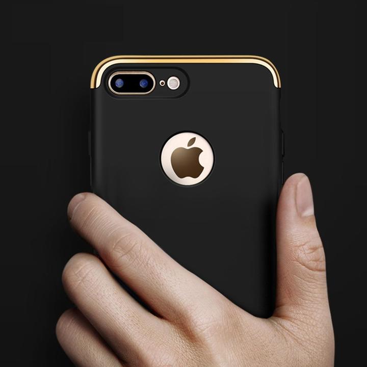 Produktbild König Design Handy Hülle Schutz Case für Apple iPhone 7 Plus Bumper 3 in 1 Cover Rose Gold (Apple iPhone 7 Plus)