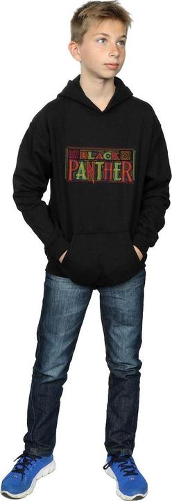 Immagine prodotto Black Panther Tribal Logo Felpa con Cappuccio Ragazzi (140, 146)