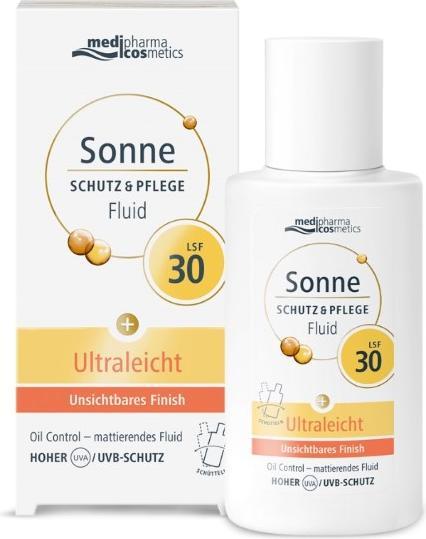 Actual product image Dr. Theiss Sun Protection & Care Fluid SPF 30 Ultralight, 50 ml LOT (Suntan cream, SPF 30, 50 ml)