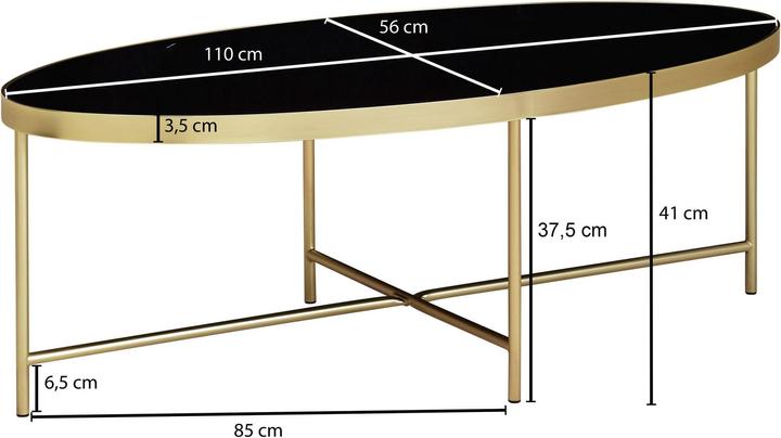 Immagine prodotto Wohnling Gold (110 x 56 x 40 cm)