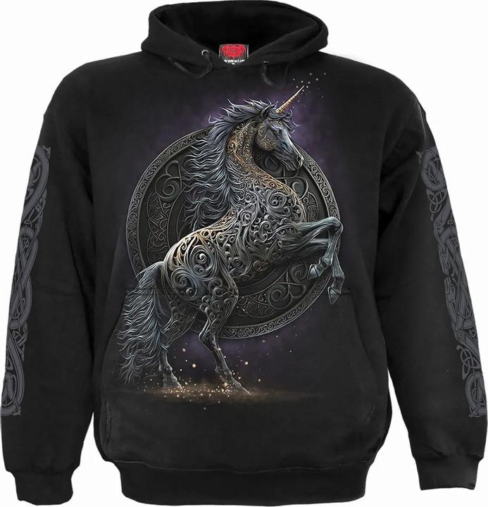 Actual product image Spiral Unisex Adult Celtic Unicorn Hoodie (L)