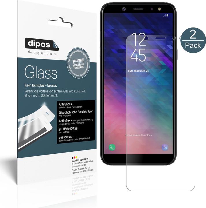 Immagine prodotto Dipos Pellicola Protettiva Anti-Shock (2 Pezzo/i, Samsung Galaxy A6)