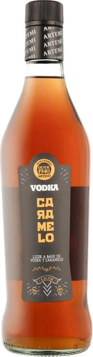 Actual product image Artemi Vodka Caramelo caramel liqueur from Spain
