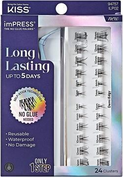 KISS Impress False Eyelashes 02 - Long Lasting Press On Eyelashes (Künstliche Wimpern)