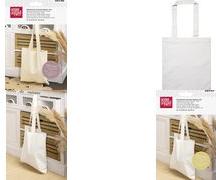 Immagine prodotto Knorr Prandell Borsa in cotone, 380 x 420 mm, bianca, per dipingere con colori per tessuti, realizzata in cotone