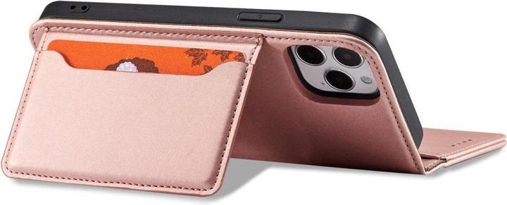 Produktbild Hurtel Magnet Card Case for iPhone 12 Pro Max Pouch Card Wallet Card Holder Pink (Apple iPhone 12 Pro Max)
