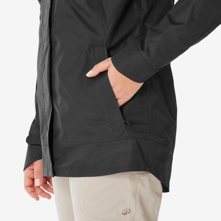 Produktbild Quechua Wanderjacke Damen wasserdicht - NH500 schwarz (XL)