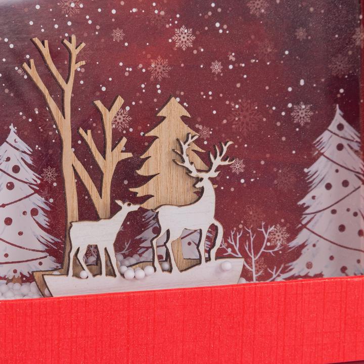 Image du produit Idena Boîte cadeau 3D rouge Noël 21cm FSC-Mix (Coffret cadeau, 1 x)