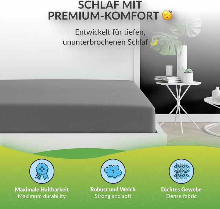 Produktbild Etérea Microfaser Jersey Spannbettlaken (180 x 200 cm, 200 x 200 cm)