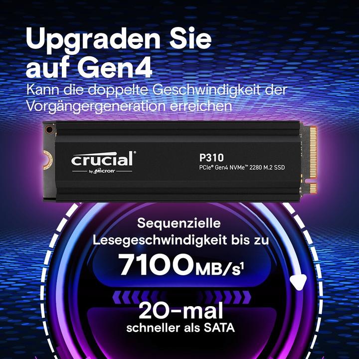 Produktbild Crucial P310 mit Heatsink (2048 GB, M.2 2280)