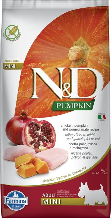 Produktbild Farmina Trockenfutter Adult Mini Huhn & Granatapfel 7 kg (Adult, 7000 g)