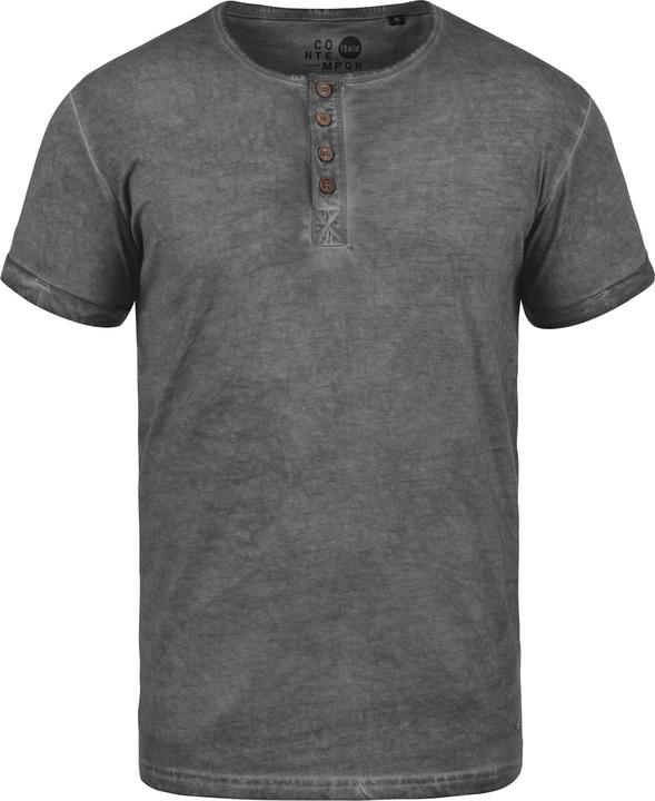 Immagine prodotto Solid Tihn T-Shirt A Maniche Corte Maglietta Da Uomo Con Collo Grandad In Cotone 100% (XL)